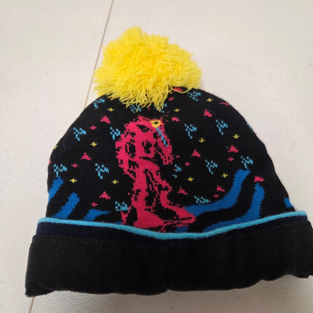 Meow Wolf Robot Holiday Pom Beanie Limited Edition 201/250 Black Pink Blue New